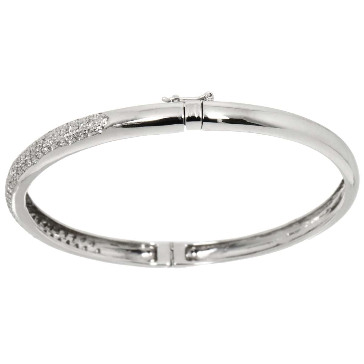 Diamond 0.70ct Bracelet 18K K18 WG White Gold 750