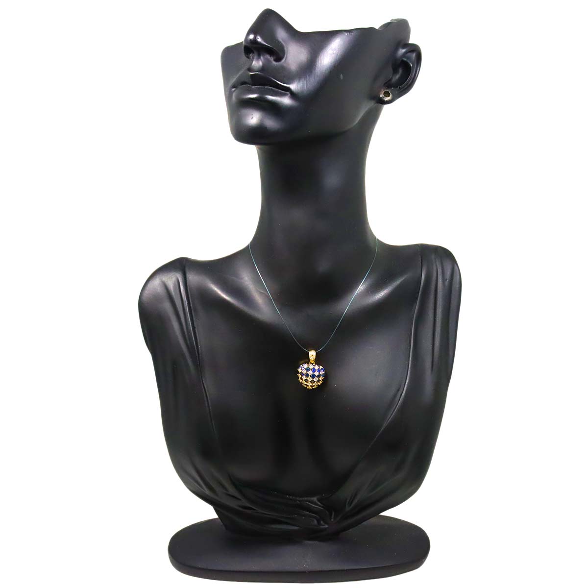 Sapphire 2.00ct Diamond 0.65ct Pendant Top 18K K18 YG Yellow Gold 750