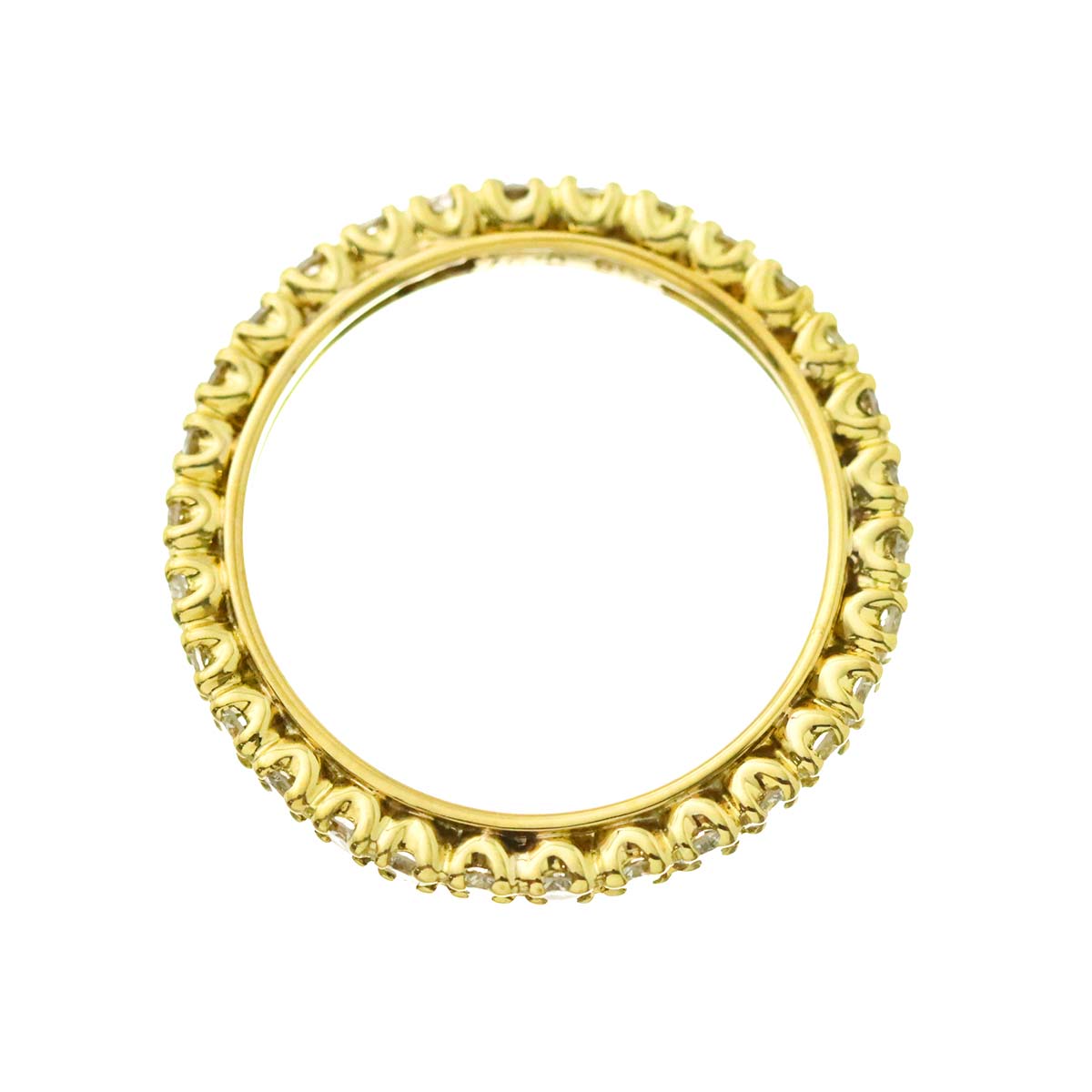 Diamond 0.67ct Ring 18K YG Yellow Gold 750 Size4-4.5(US)