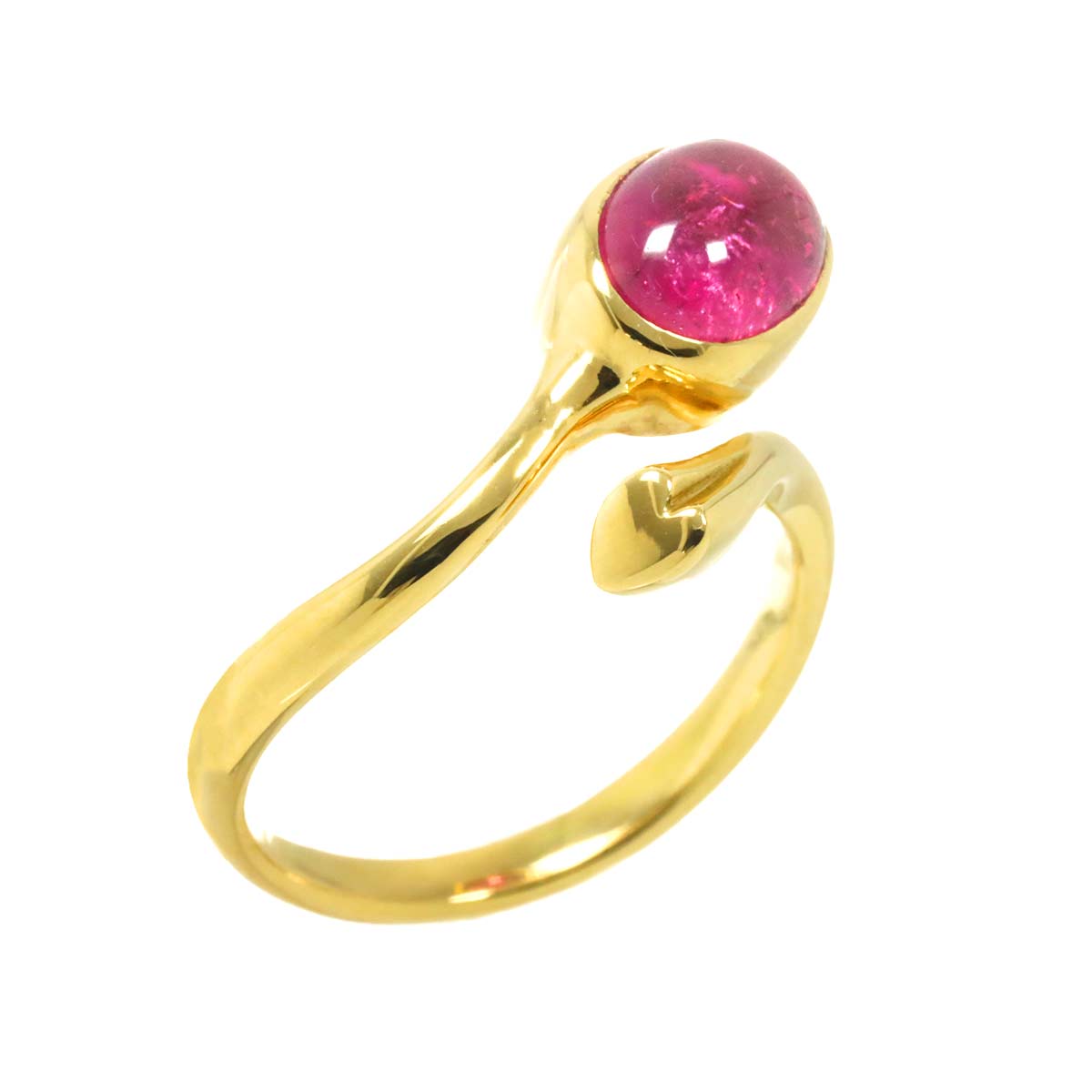 Tourmaline 2.24ct Ring 18K YG 750 Size6.5-6.75(US)