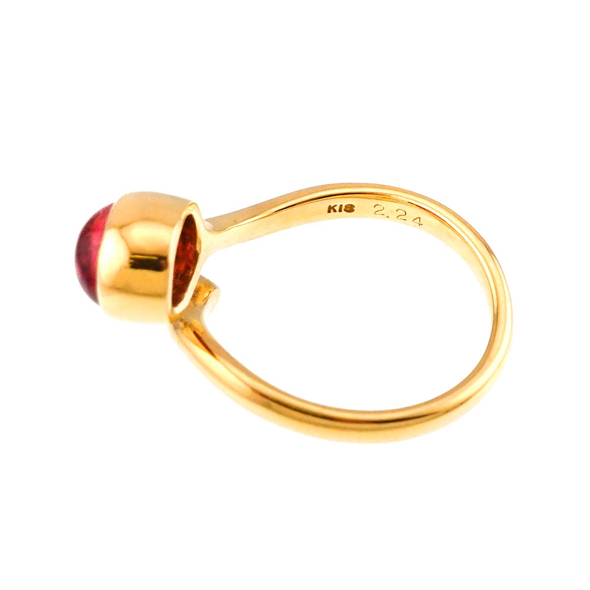 Tourmaline 2.24ct Ring 18K YG 750 Size6.5-6.75(US)