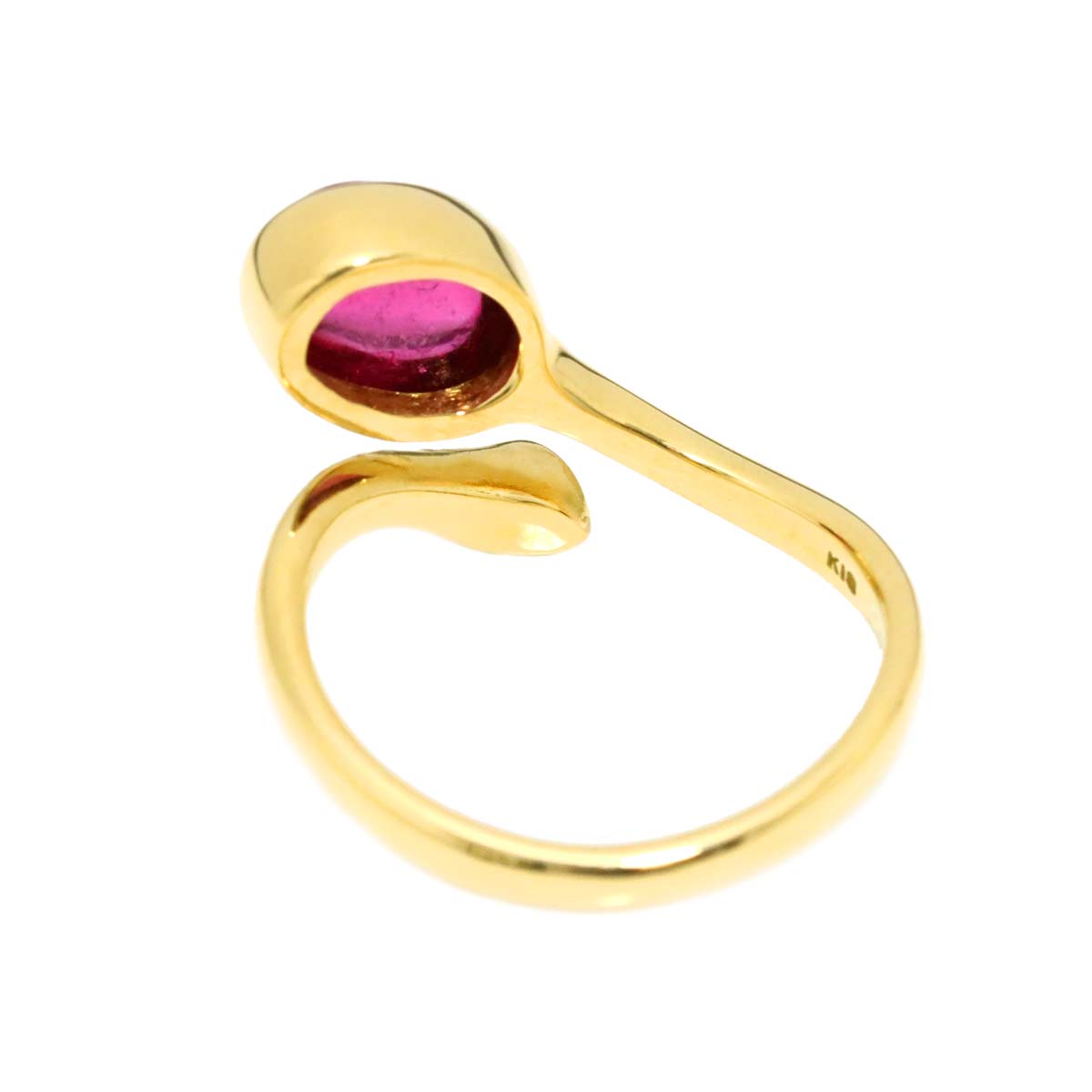 Tourmaline 2.24ct Ring 18K YG 750 Size6.5-6.75(US)