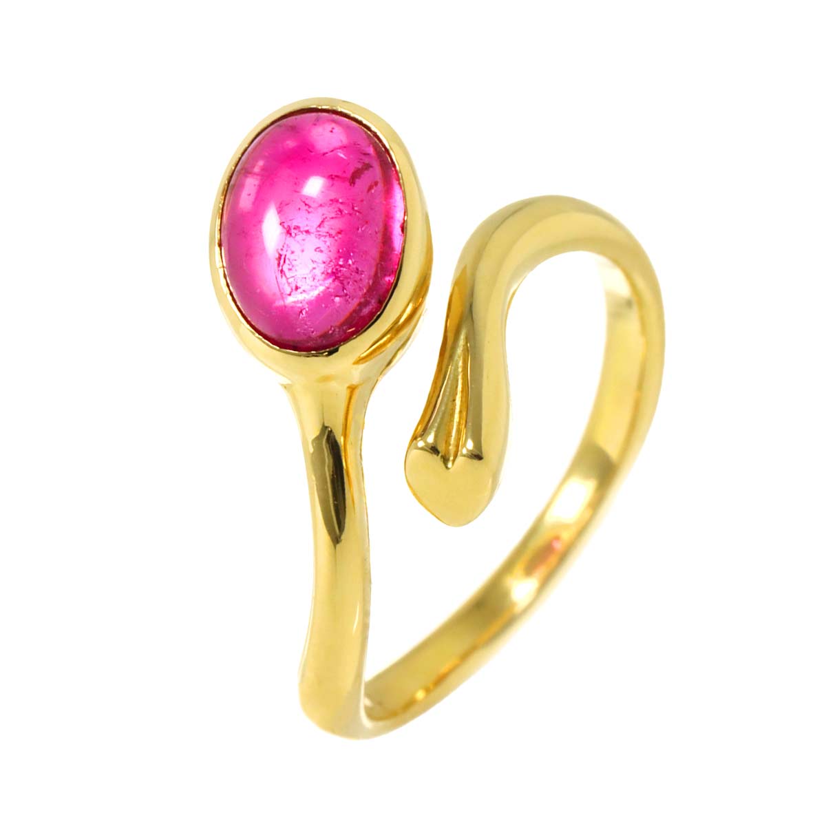 Tourmaline 2.24ct Ring 18K YG 750 Size6.5-6.75(US)
