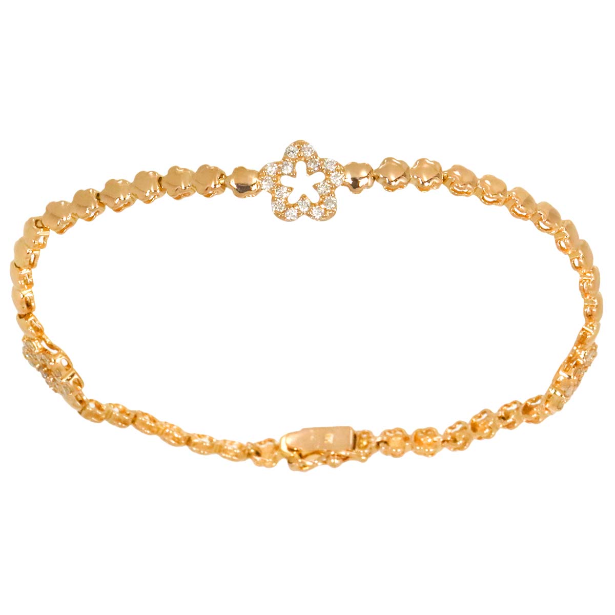 Diamond 0.65ct Bracelet Bangle 18K PG 750