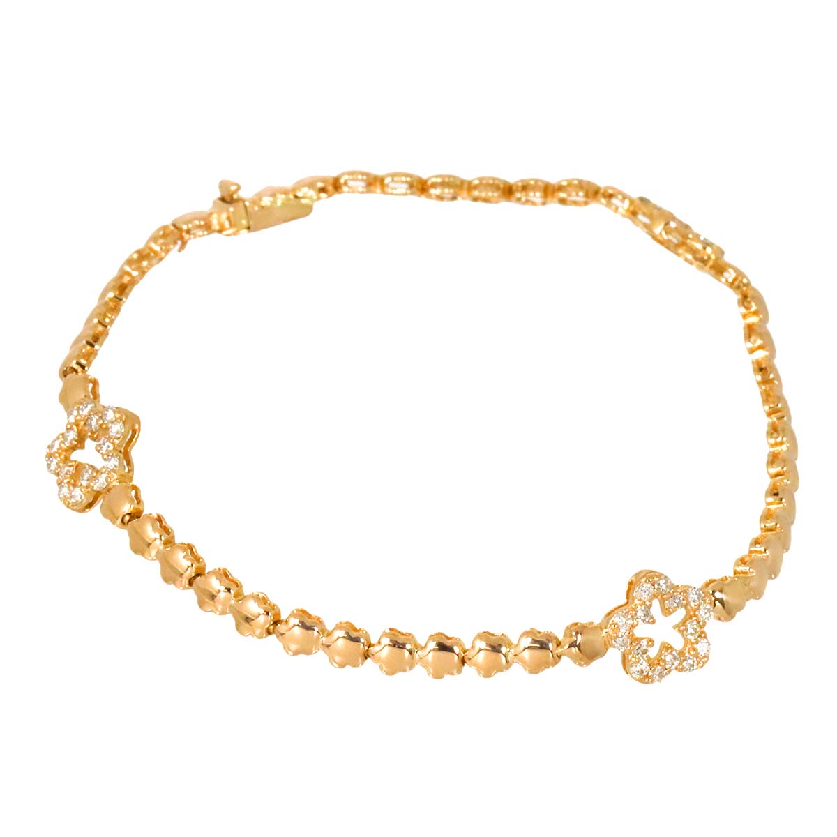 Diamond 0.65ct Bracelet Bangle 18K PG 750