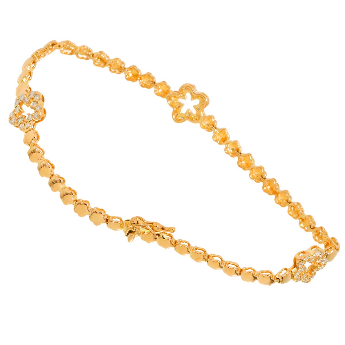 Diamond 0.65ct Bracelet Bangle 18K PG 750