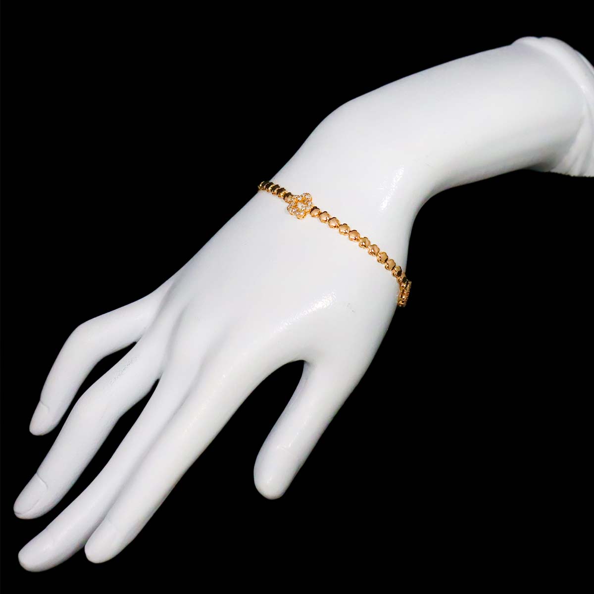 Diamond 0.65ct Bracelet Bangle 18K PG 750
