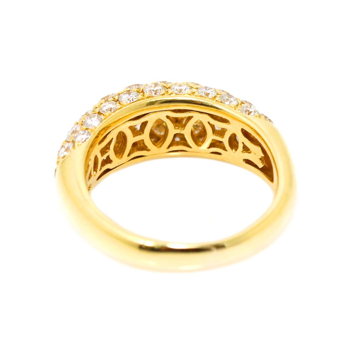 Diamond 2.00ct Ring 18K YG Yellow Gold 750 Size6-6.25(US)