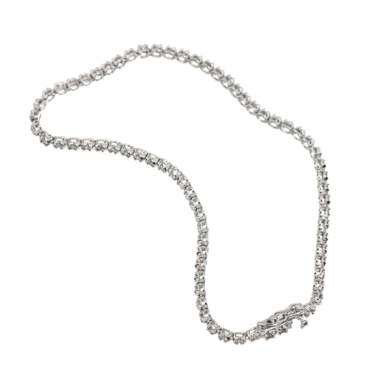 Diamond 1.00ct Bracelet 18K K18 WG White Gold 750