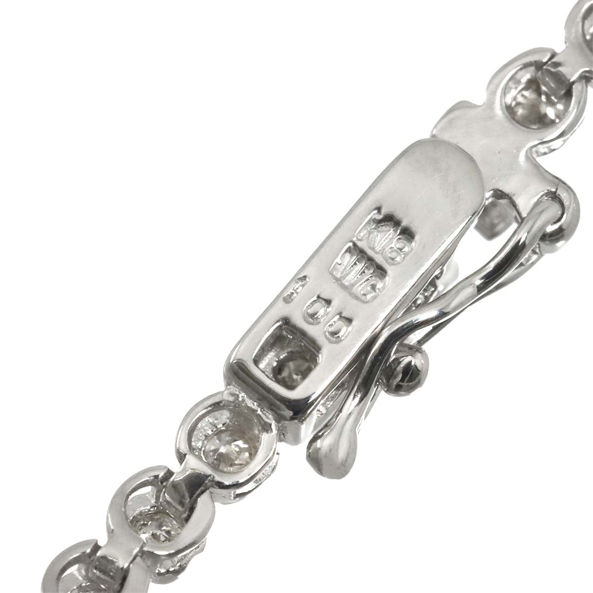 Diamond 1.00ct Bracelet 18K K18 WG White Gold 750
