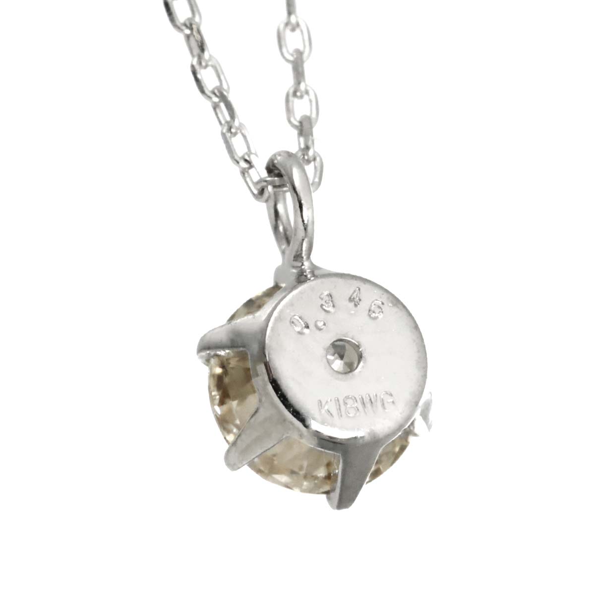 Diamond 0.346ct Necklace 18K WG White Gold 750