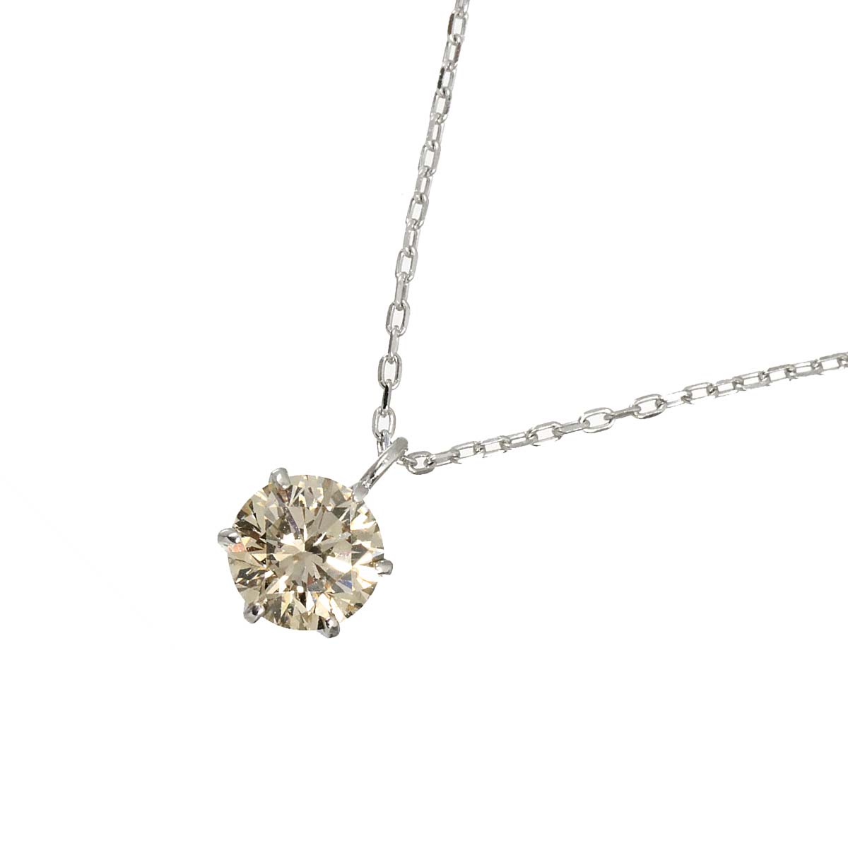Diamond 0.346ct Necklace 18K WG White Gold 750