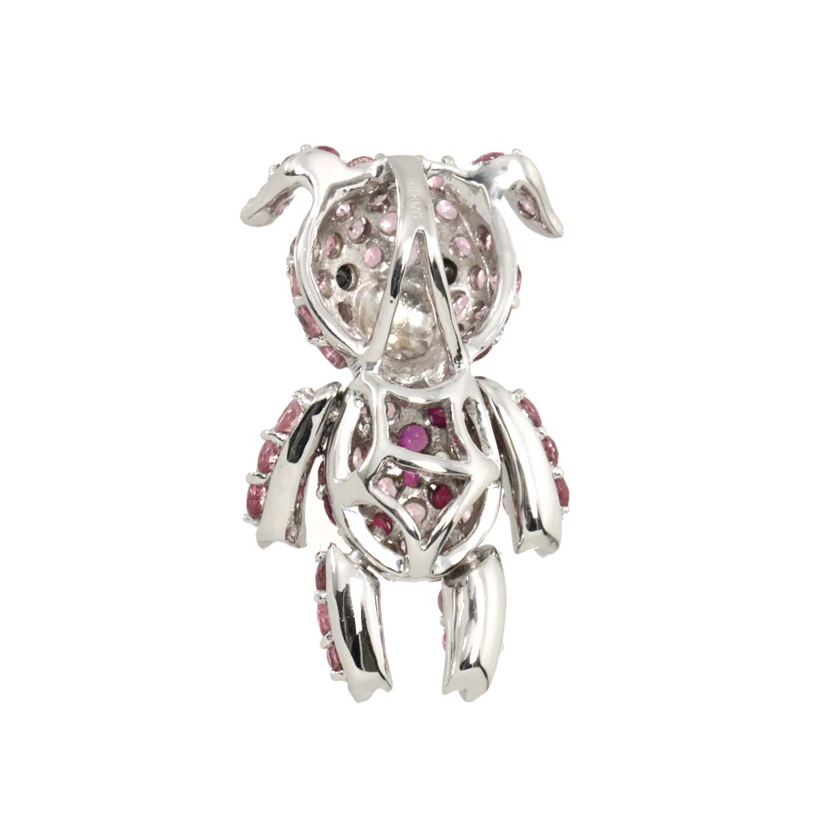 Sapphire Multi Pendant Top 18K K18 WG White Gold 750