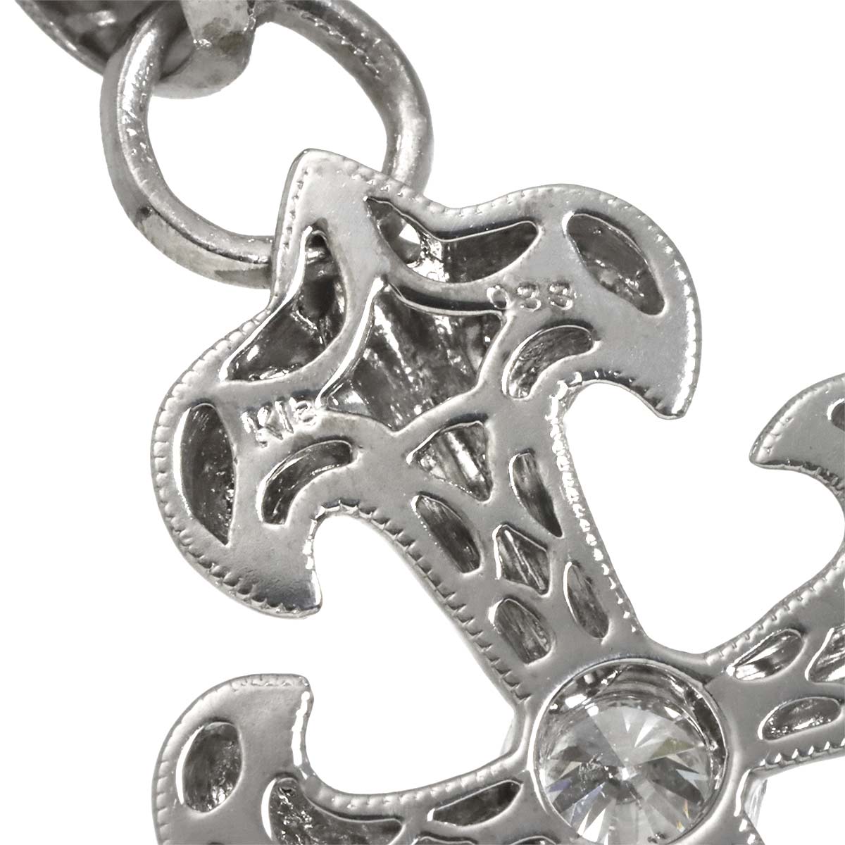 Diamond 0.33ct D/SI1 Necklace 18K K18 WG 90312256
