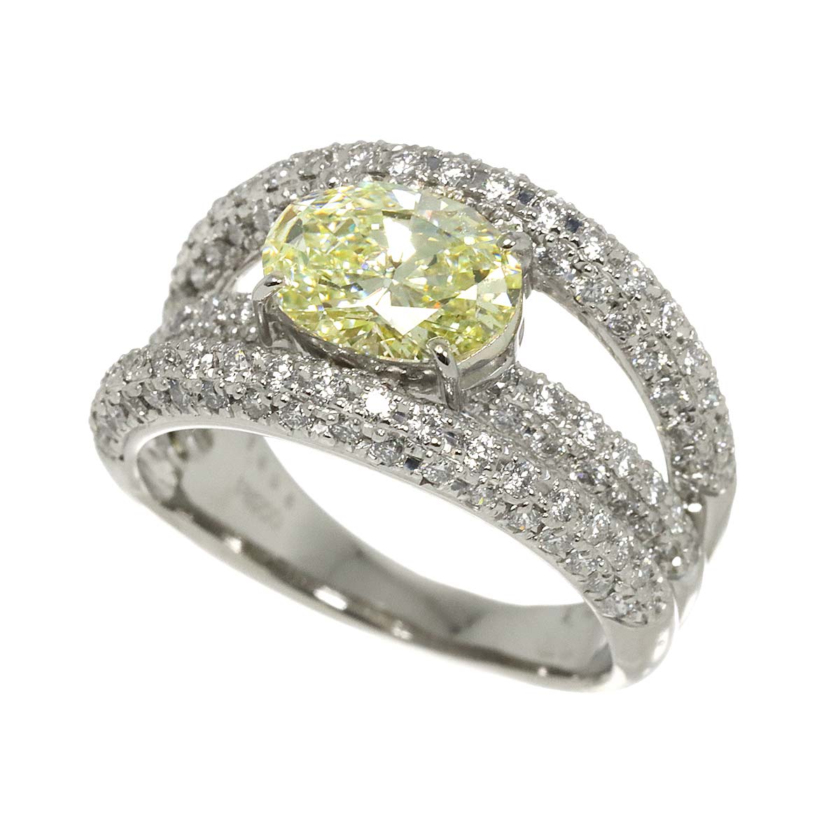 Diamond 1.598ct M/SI2 1.43ct Ring Pt Platinum size6.75(US)