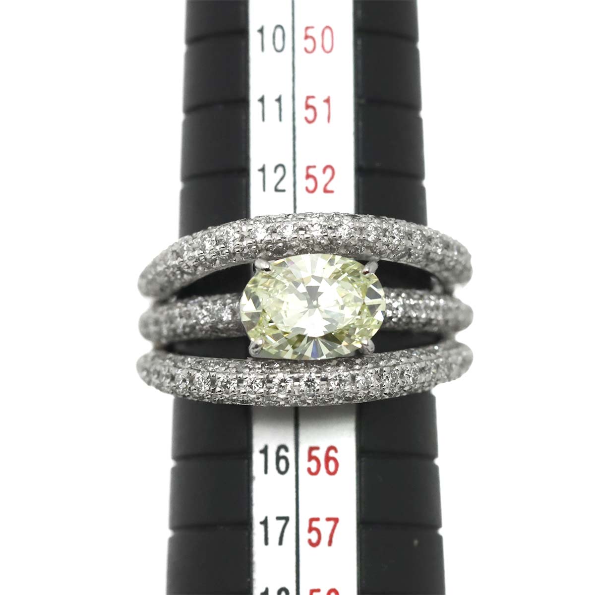 Diamond 1.598ct M/SI2 1.43ct Ring Pt Platinum size6.75(US)