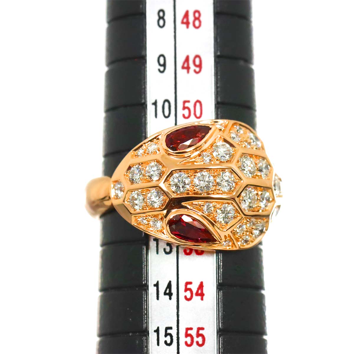Serpenti Seduttori Diamond Tourmaline Ring 18K PG 750 6(US)