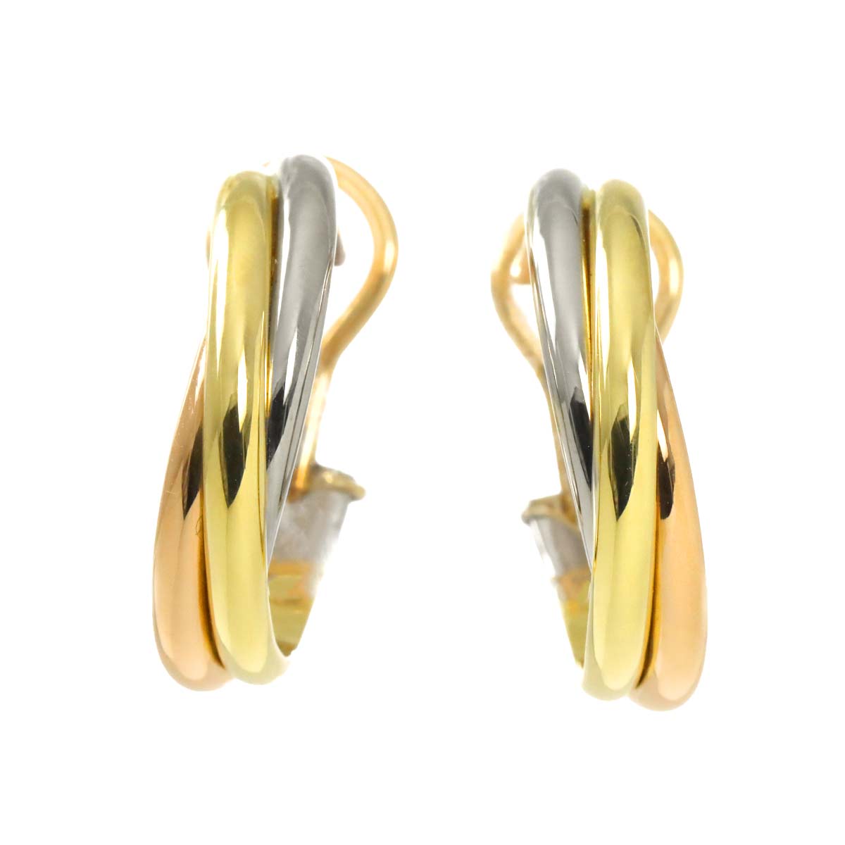 Trinity Earrings Clip-on 18K YG WG PG 750