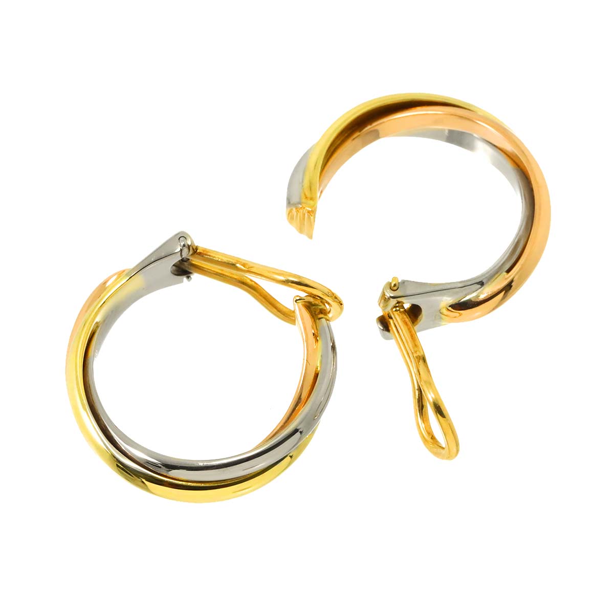 Trinity Earrings Clip-on 18K YG WG PG 750