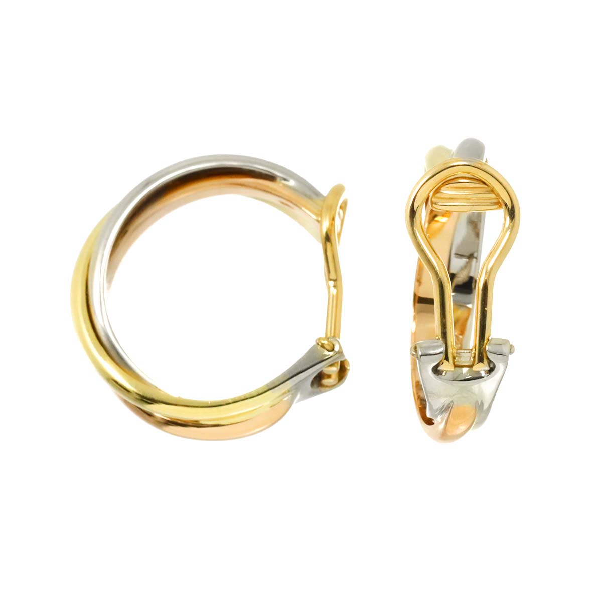 Trinity Earrings Clip-on 18K YG WG PG 750