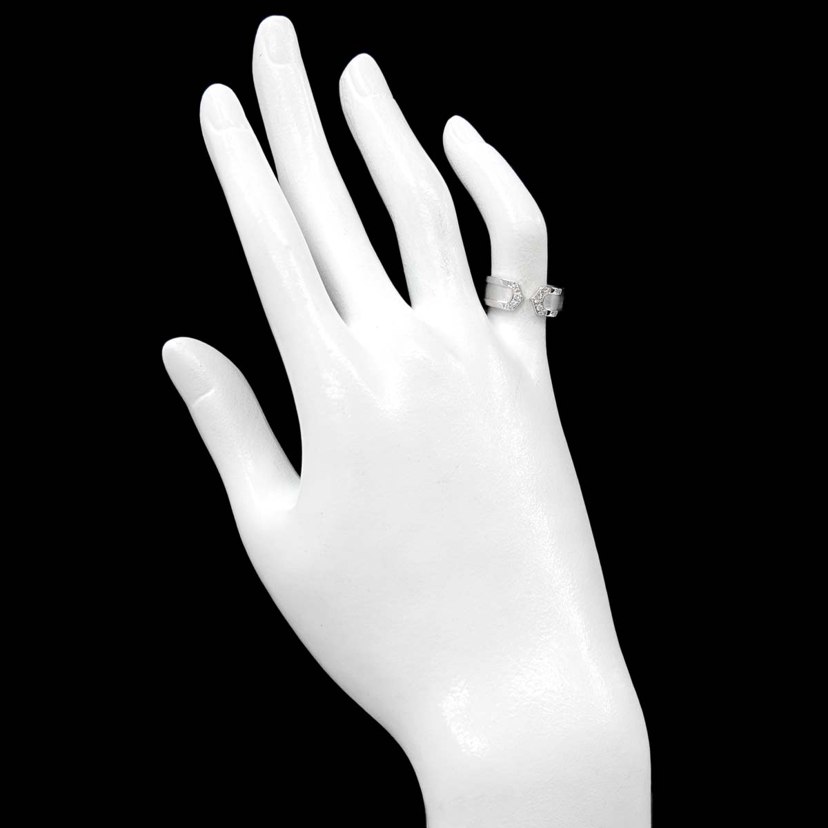 C2 Diamond SM Ring 18K WG 750 Size47 4-4.5(US)