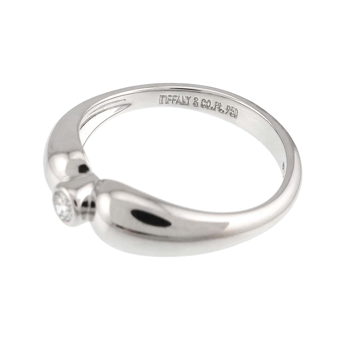 Teardrop Diamond Ring Platinum size5.5-5.75(US)