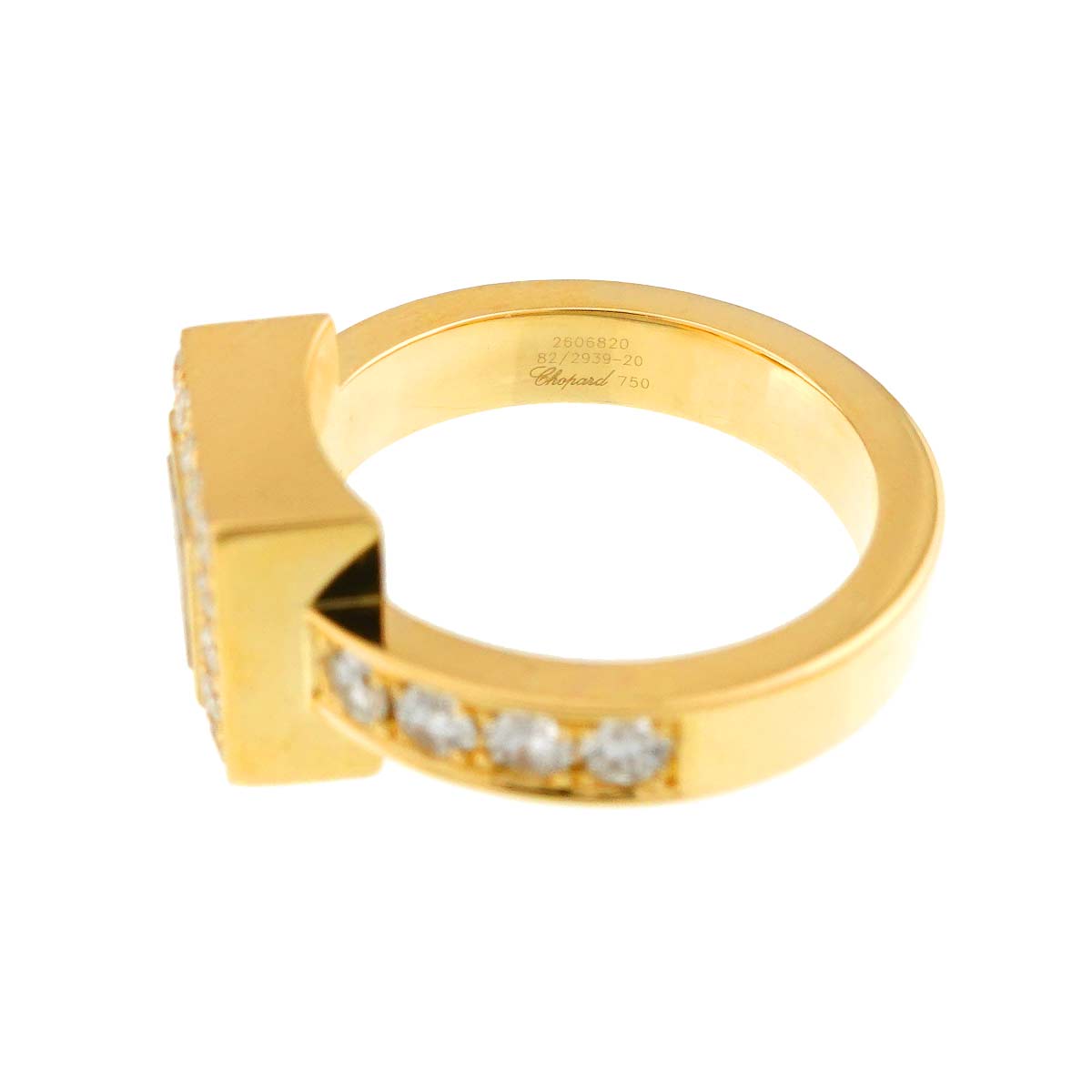Happy Diamond Ring 18K YG 750 Size6-6.25(US)
