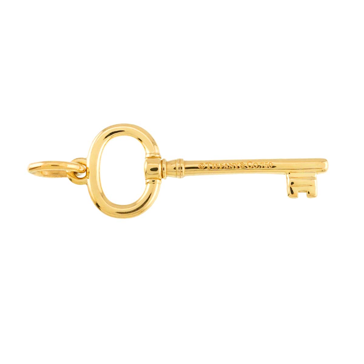 Oval Key Pendant Top 18K Yellow Gold 750