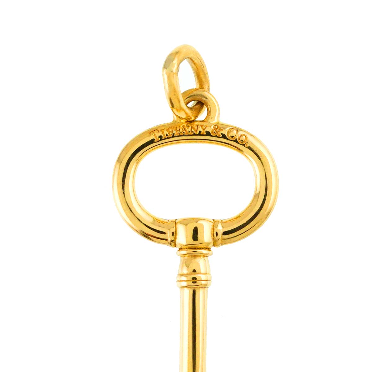 Oval Key Pendant Top 18K Yellow Gold 750