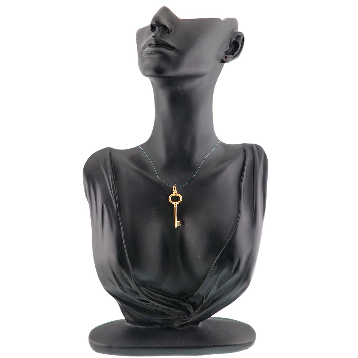 Oval Key Pendant Top 18K Yellow Gold 750