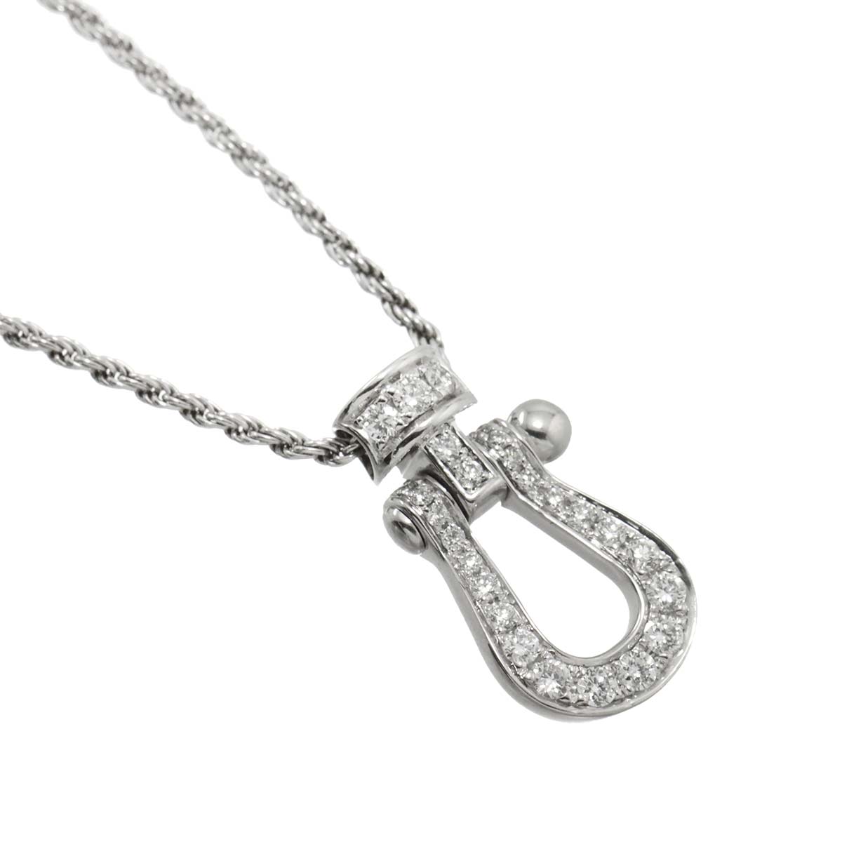 Force10 Diamond Necklace Medium 18K White Gold 750