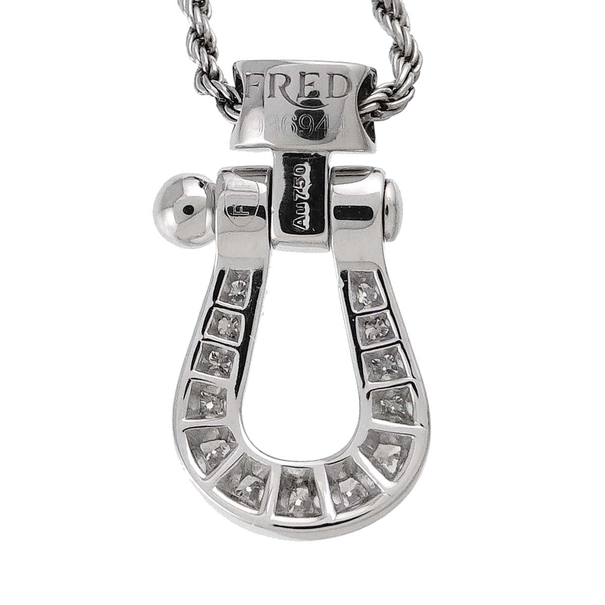 Force10 Diamond Necklace Medium 18K White Gold 750