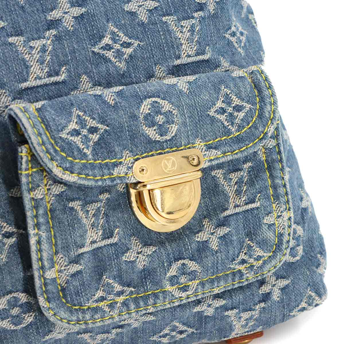 Monogram Denim Buggy GM Shoulder Bag Blue M95048 Purse