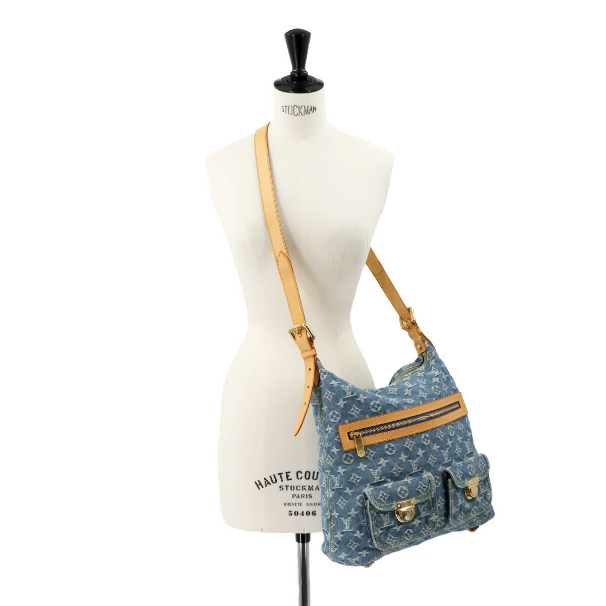 Monogram Denim Buggy GM Shoulder Bag Blue M95048 Purse