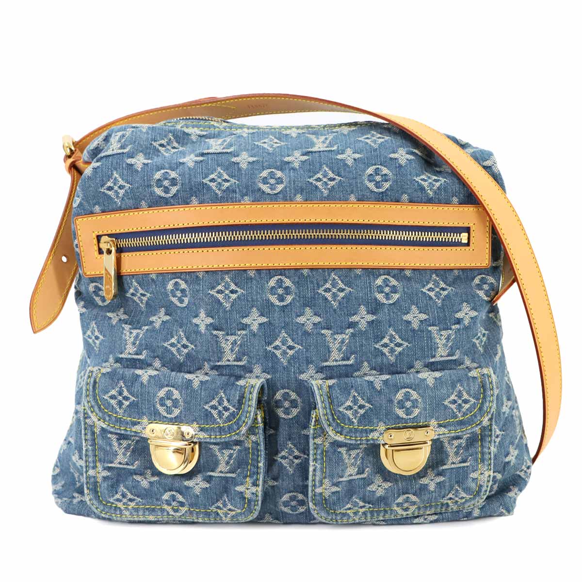 Monogram Denim Buggy GM Shoulder Bag Blue M95048 Purse