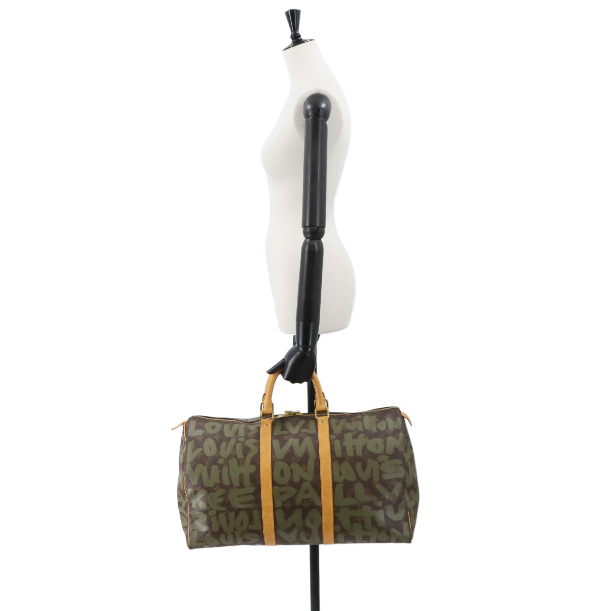 Monogram Graffiti Keepall 50 Luggage Bag Khaki M92196