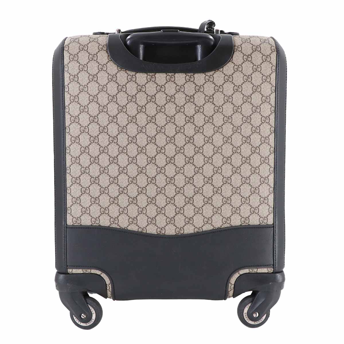 GG Supreme Luggage PVC Leather Beige Black 451003