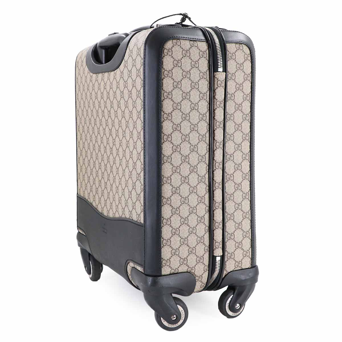 GG Supreme Luggage PVC Leather Beige Black 451003