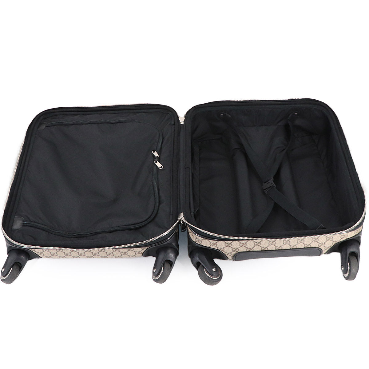 GG Supreme Luggage PVC Leather Beige Black 451003