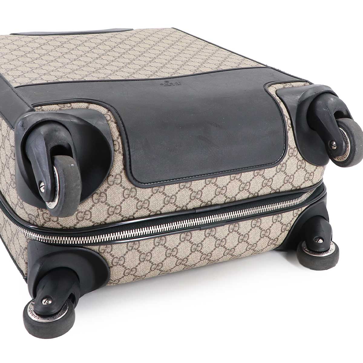 GG Supreme Luggage PVC Leather Beige Black 451003