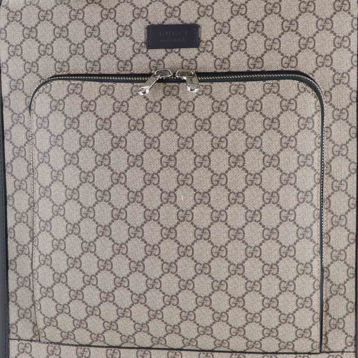 GG Supreme Luggage PVC Leather Beige Black 451003