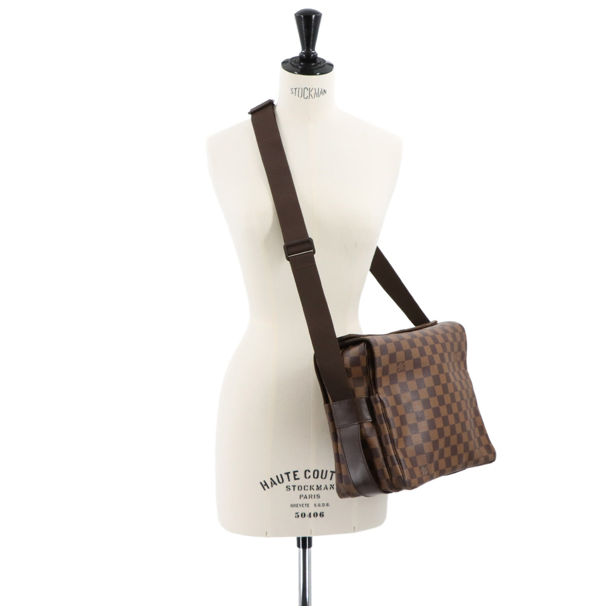 Damier Naviglio Shoulder Bag Ebene N45255 Unisex Purse