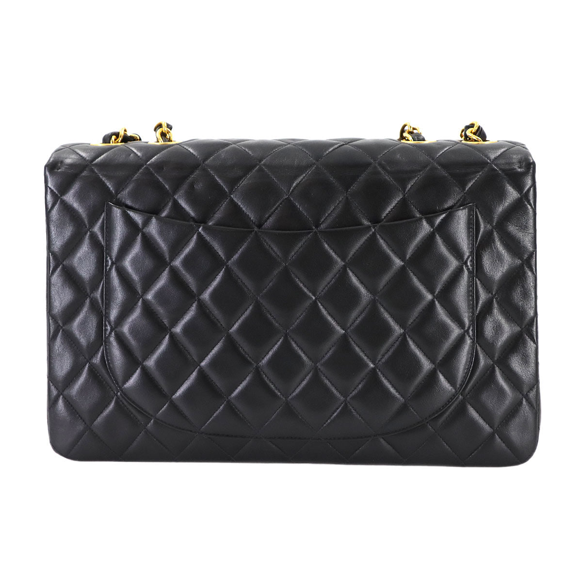 Matelasse 34 Chain Shoulder Bag Leather Black A01094 Vintage