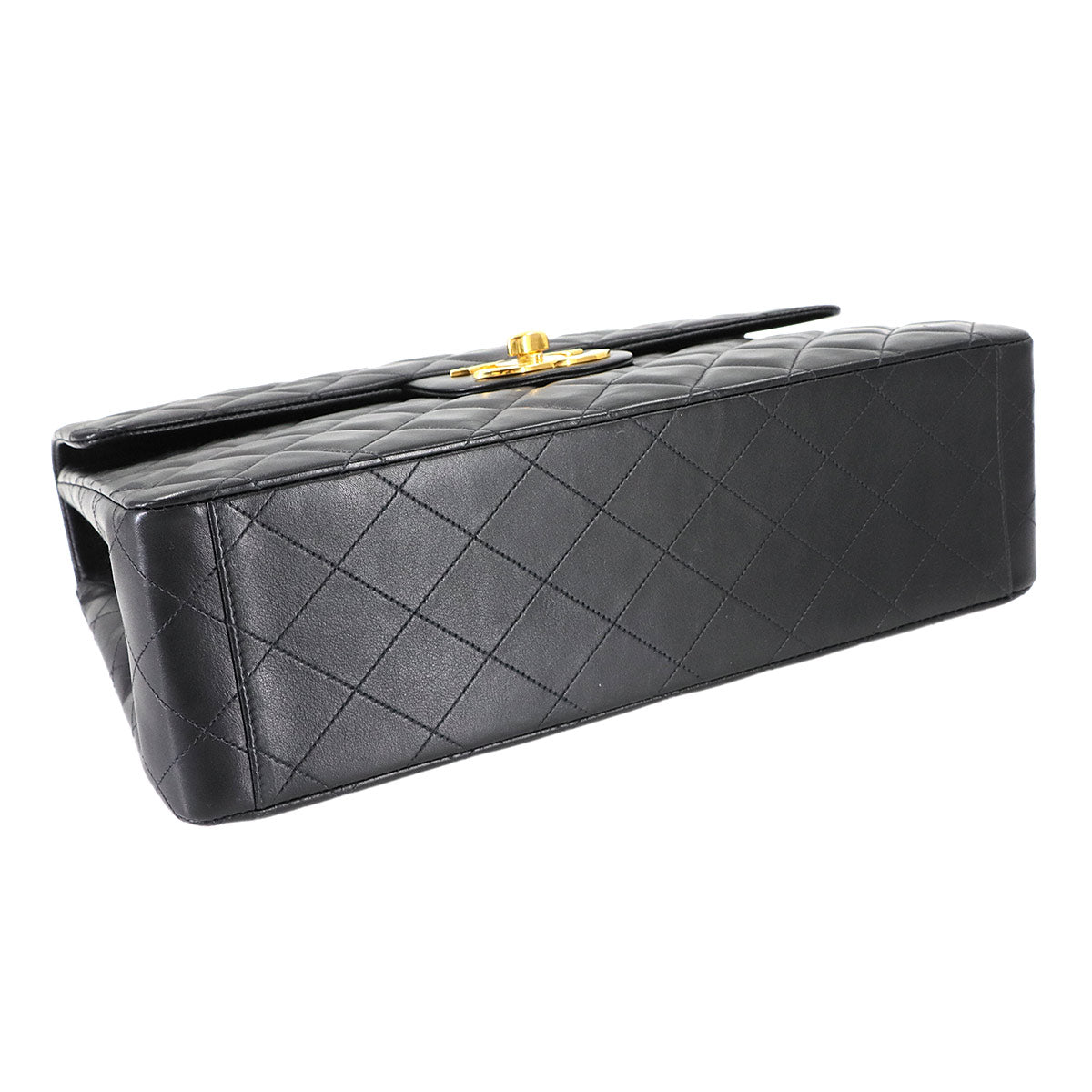 Matelasse 34 Chain Shoulder Bag Leather Black A01094 Vintage