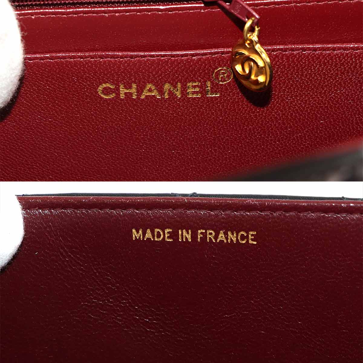 Matelasse 34 Chain Shoulder Bag Leather Black A01094 Vintage