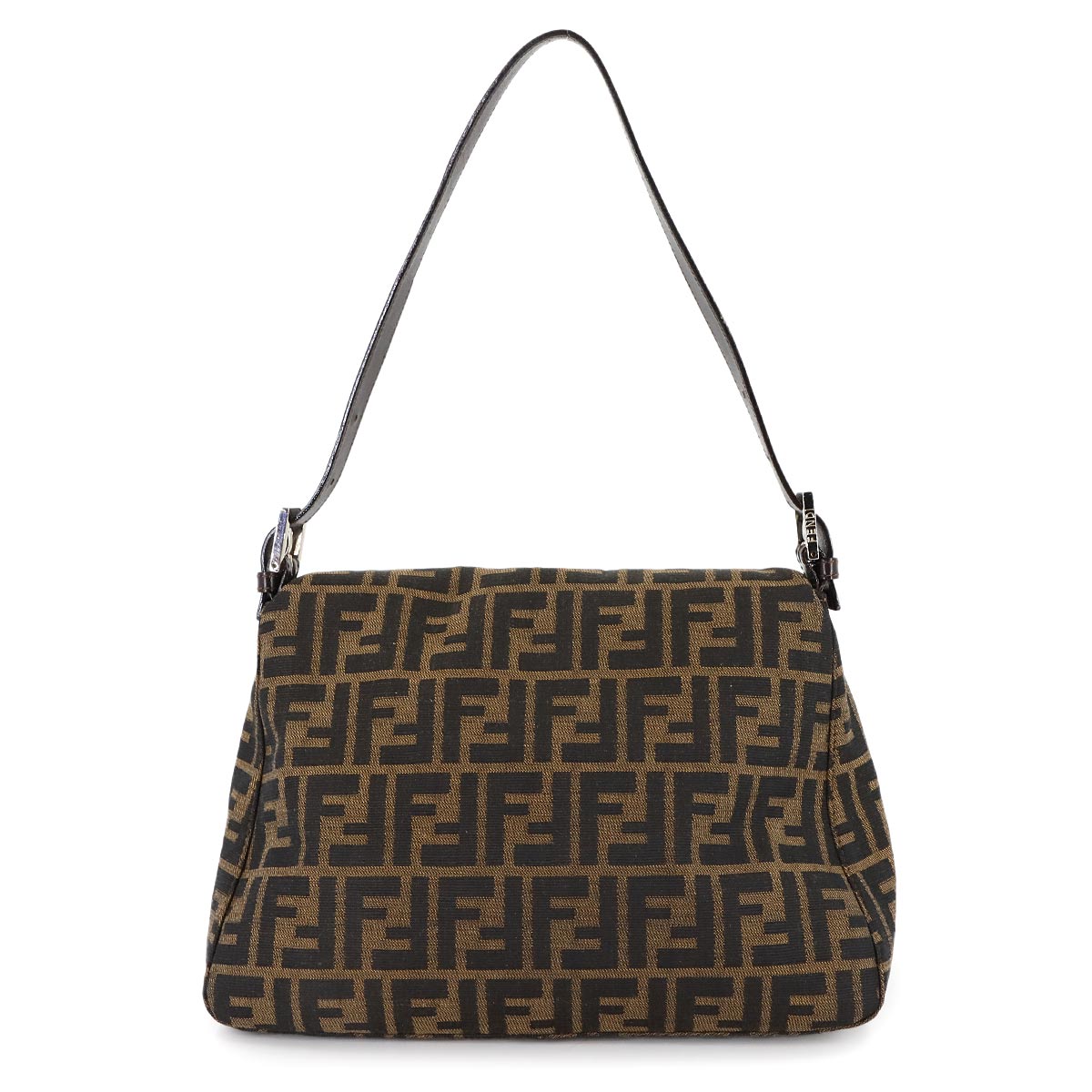 Zucca Mamma Baguette Shoulder Bag Canvas Leather Brown 26325