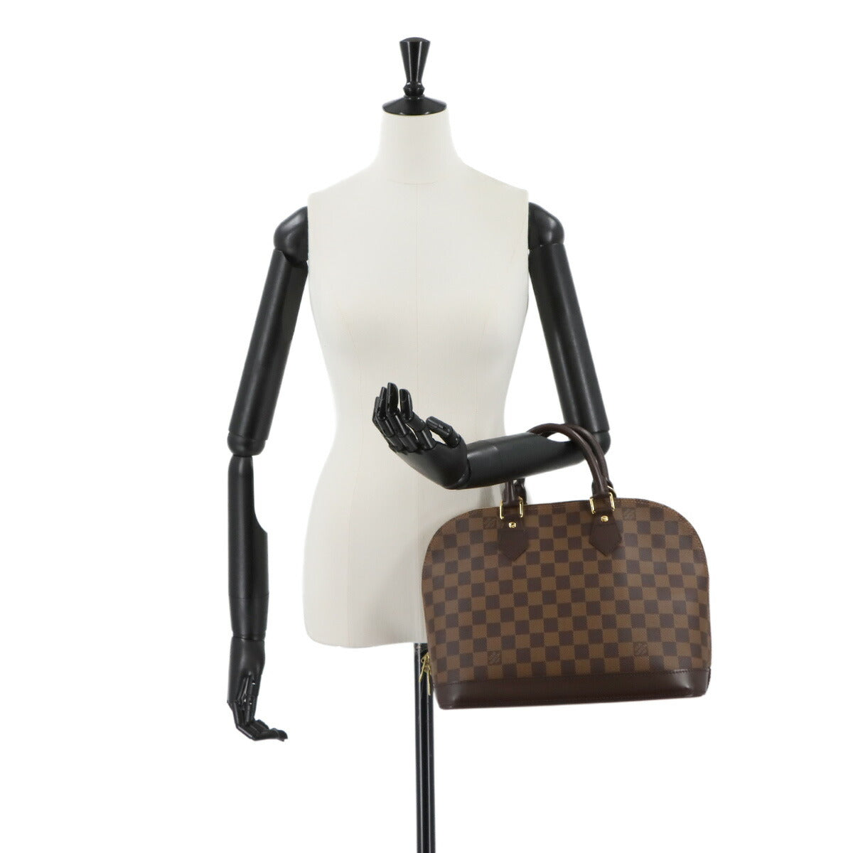 Damier Alma PM Hand Bag Ebene Brown N51131 Purse