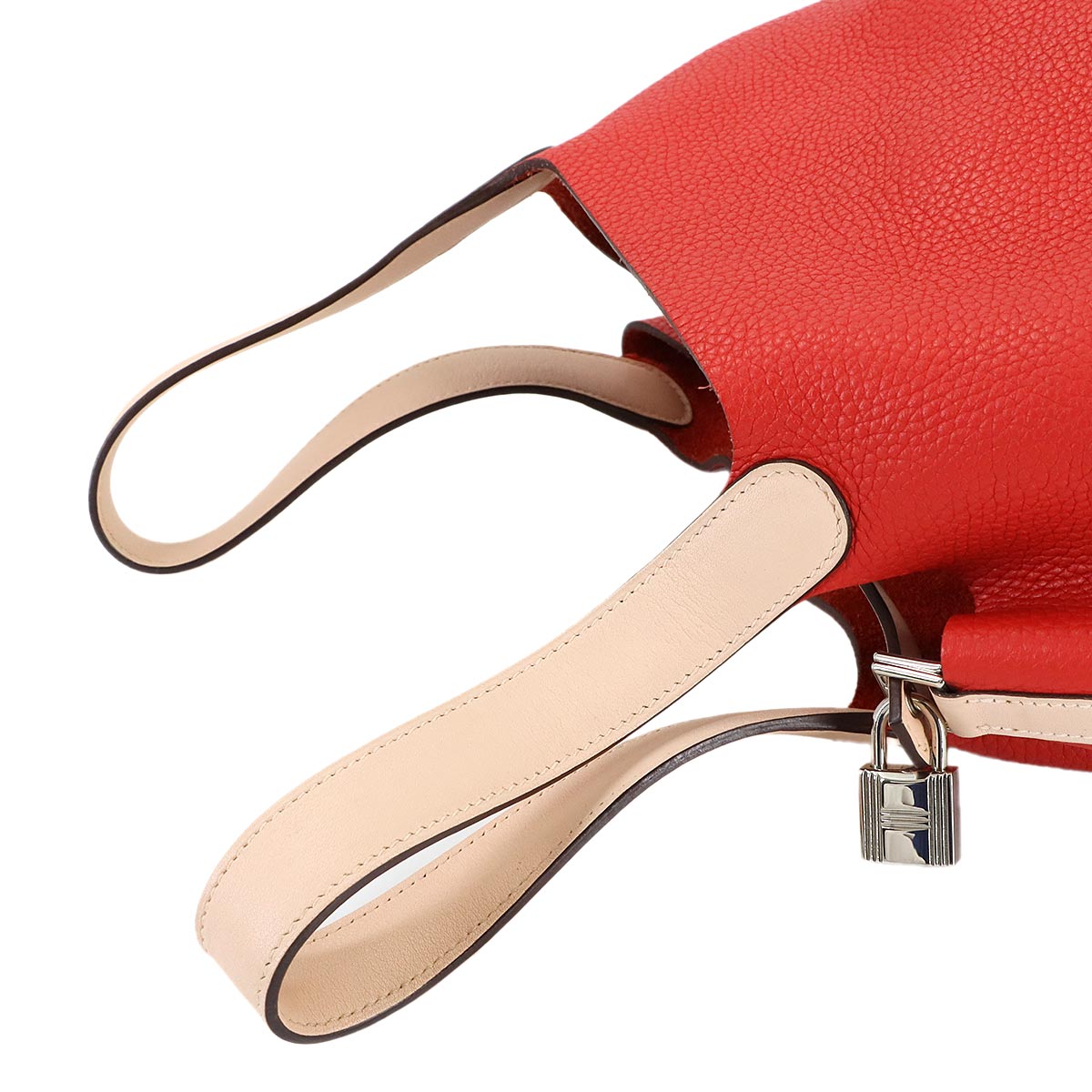 Picotin Lock Touch MM Hand Bag Taurillon Clemence Swift Red Pink