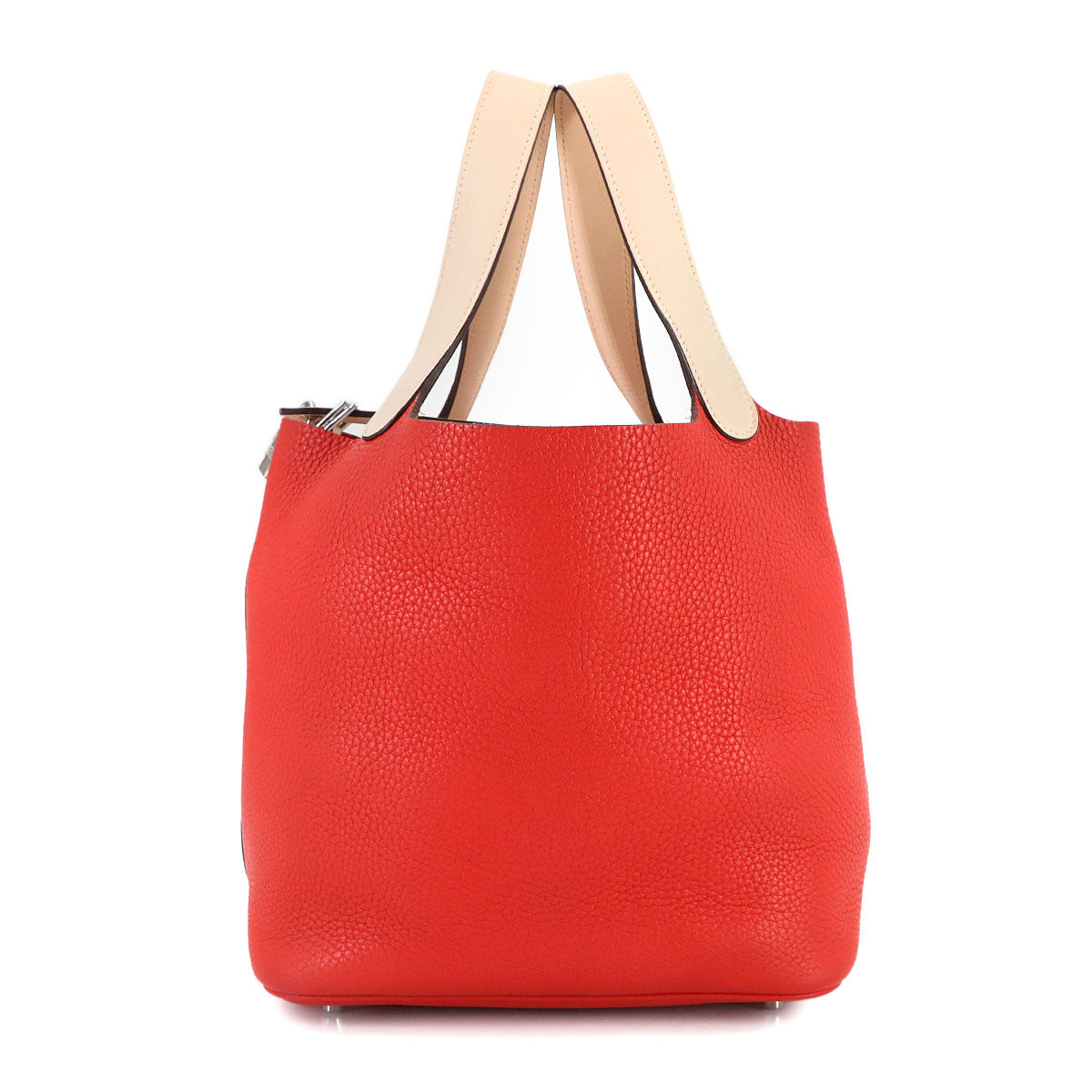 Picotin Lock Touch MM Hand Bag Taurillon Clemence Swift Red Pink