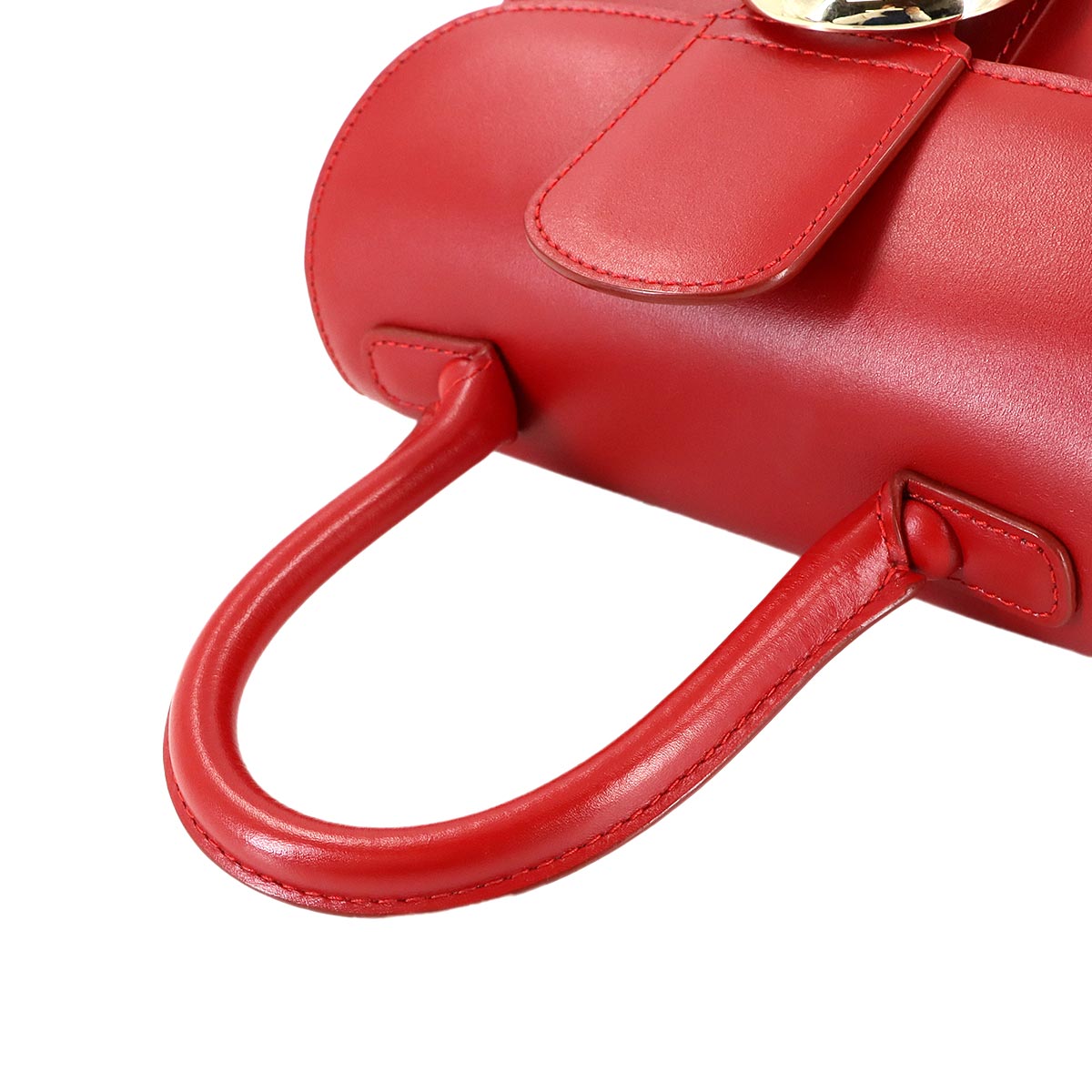 Brillant Mini 2way Hand Shoulder Bag Leather Red Purse